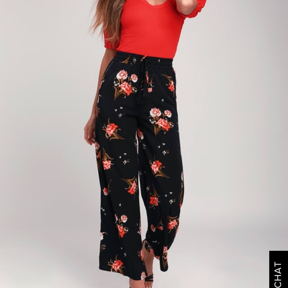 Lulus Pants - Wide Legged Floral Pants